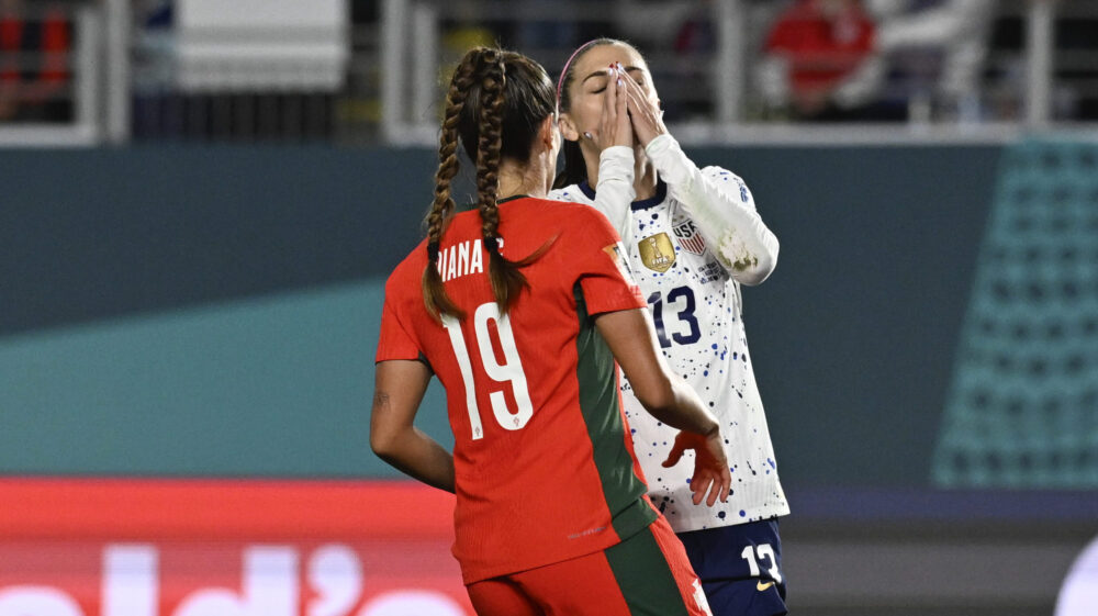 Alex Morgan, US women's soccer's draw vs. Portugal in the World Cup...